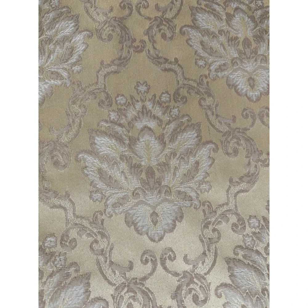 Gold Floral Damask Table Runner With Bullion Fringe Edge 13x 72